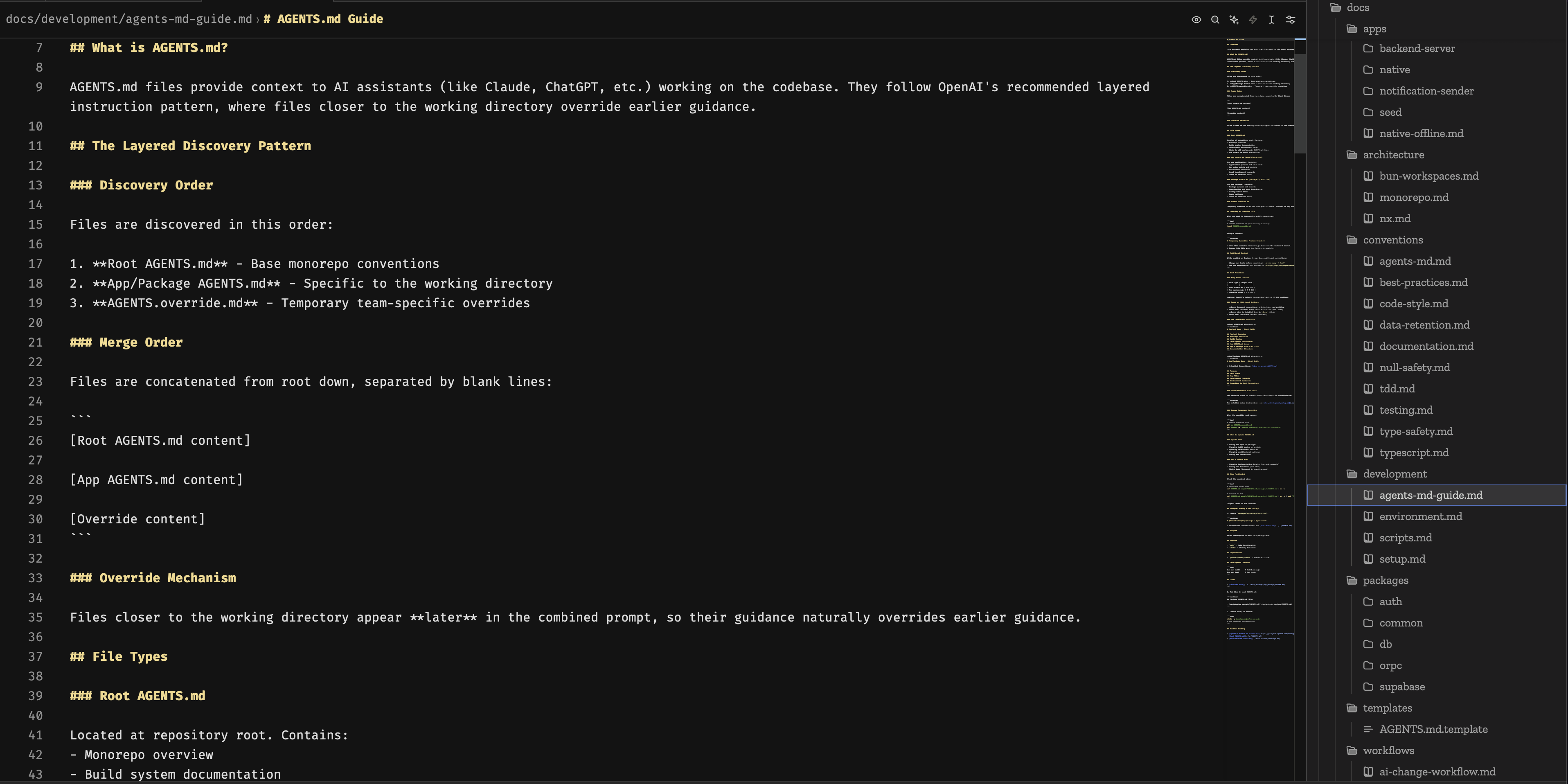 Documentation about AGENTS.md