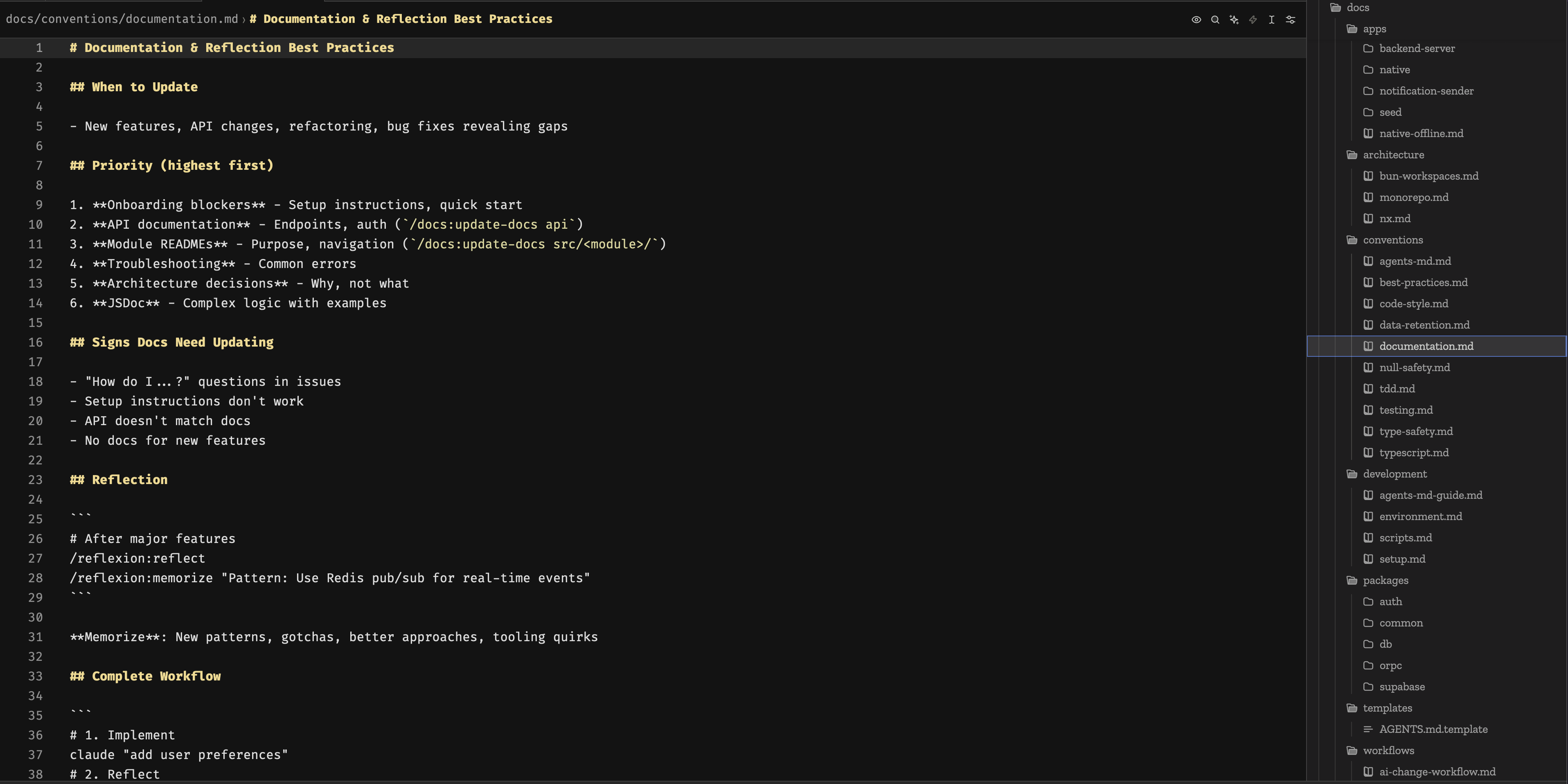 Documentation about making documentation